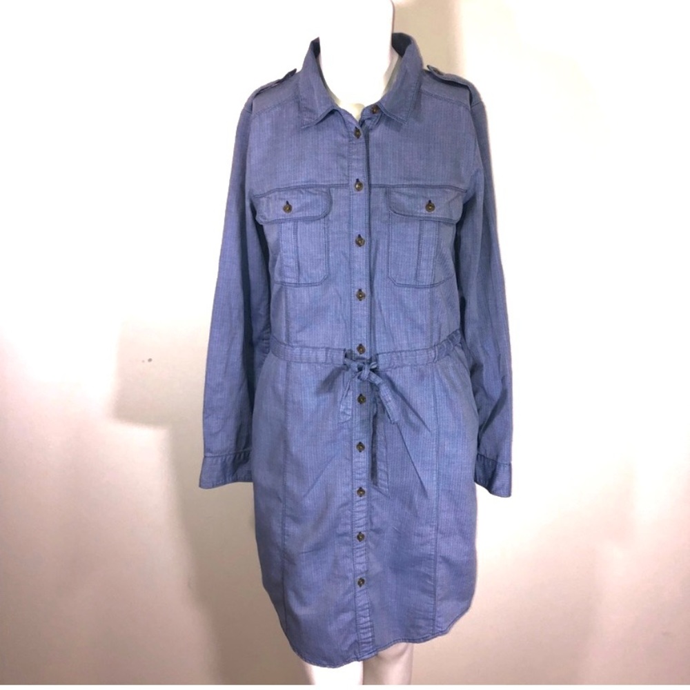 GAP Chambray Denim Button Down Dress